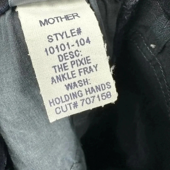 MOTHER The Pixie Ankle Fray Holding Hands Size 25 B1404 - Picture 5 of 7